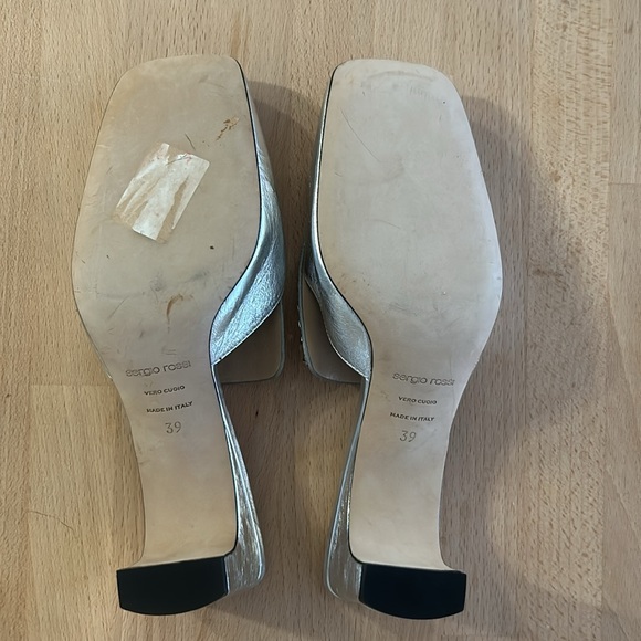 Sergio Rossi Crash mules in silver - Picture 4 of 4